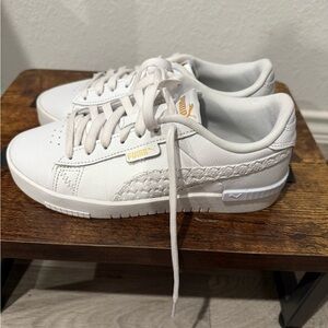Puma Classic White Lace-Up Sneakers